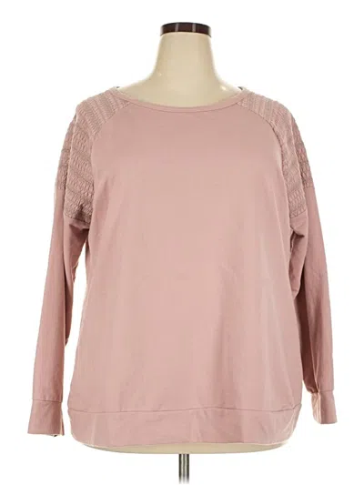 Pre-owned Lane Bryant Sweatshirt In Pink