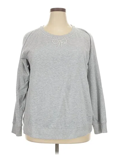 Pre-owned Lane Bryant Sweatshirt In Silver