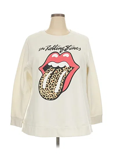 Pre-owned Lane Bryant Sweatshirt In White