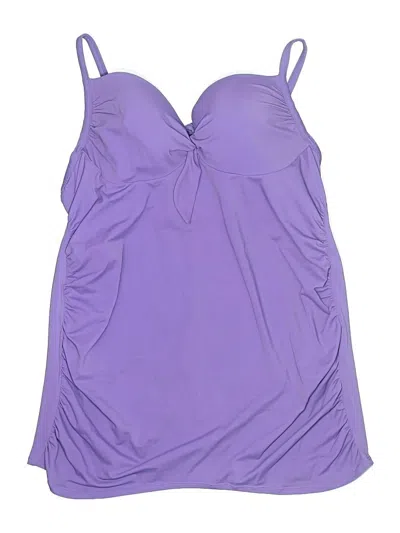 Pre-owned Lane Bryant Swimsuit Top Purple Swimwear