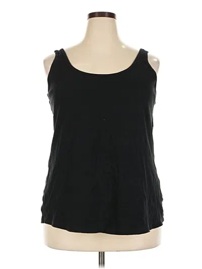 Pre-owned Lane Bryant Tank Top Black Cold Shoulder Neckline Tops