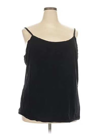 Pre-owned Lane Bryant Tank Top Black Cold Shoulder Neckline Tops