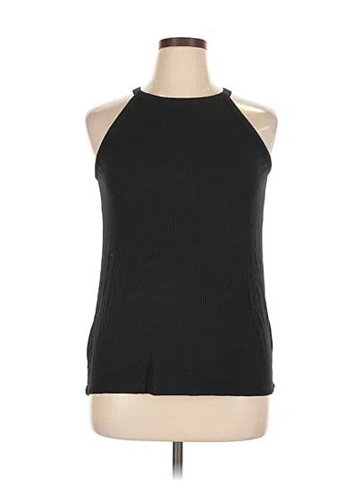 Pre-owned Lane Bryant Tank Top Black Halter Neckline Tops