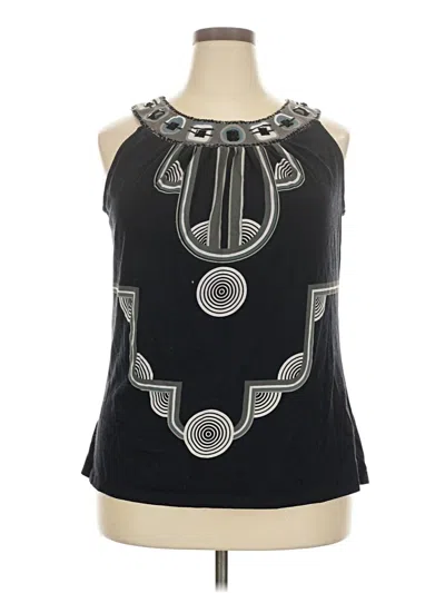 Pre-owned Lane Bryant Tank Top Black Halter Neckline Tops