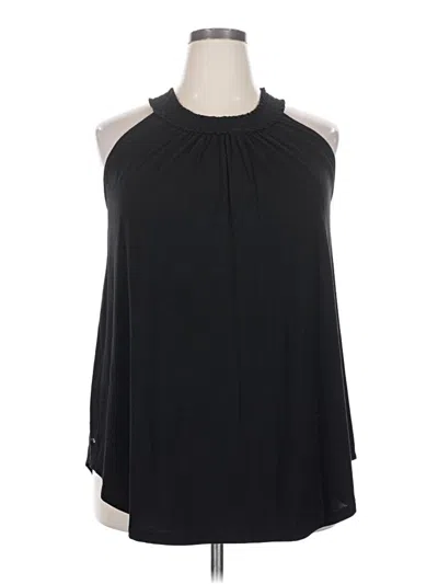 Pre-owned Lane Bryant Tank Top Black Halter Neckline Tops