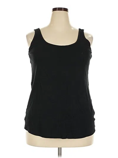 Pre-owned Lane Bryant Tank Top Black Halter Neckline Tops