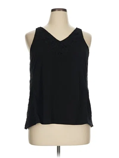 Pre-owned Lane Bryant Tank Top Black Halter Neckline Tops