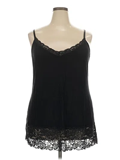 Pre-owned Lane Bryant Tank Top Black Halter Neckline Tops