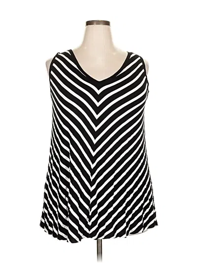 Pre-owned Lane Bryant Tank Top Black Strapless Neckline Tops