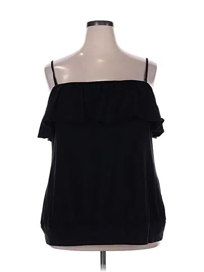 Pre-owned Lane Bryant Tank Top Black Strapless Neckline Tops