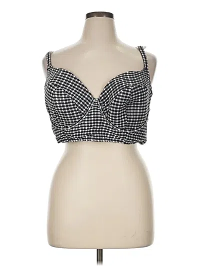 Pre-owned Lane Bryant Tank Top Black Strapless Neckline Tops