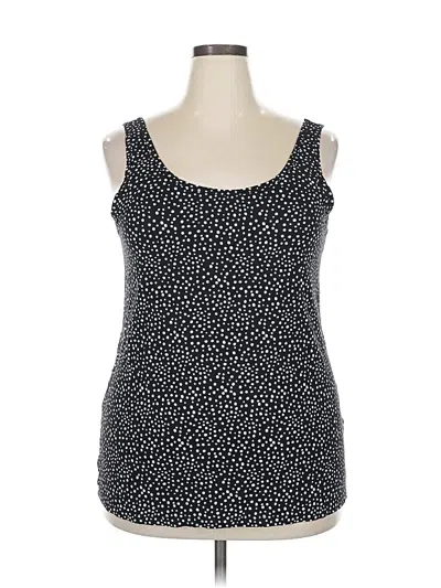 Pre-owned Lane Bryant Tank Top Black Sweetheart Neckline Tops