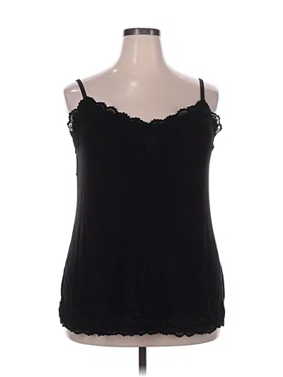 Pre-owned Lane Bryant Tank Top Black Sweetheart Neckline Tops