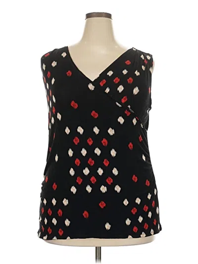 Pre-owned Lane Bryant Tank Top Black Sweetheart Neckline Tops