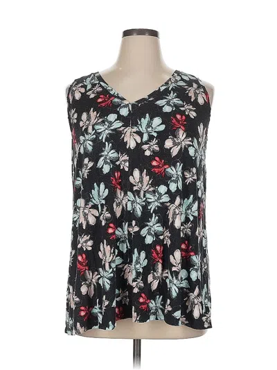 Pre-owned Lane Bryant Tank Top Black V-neck Tops