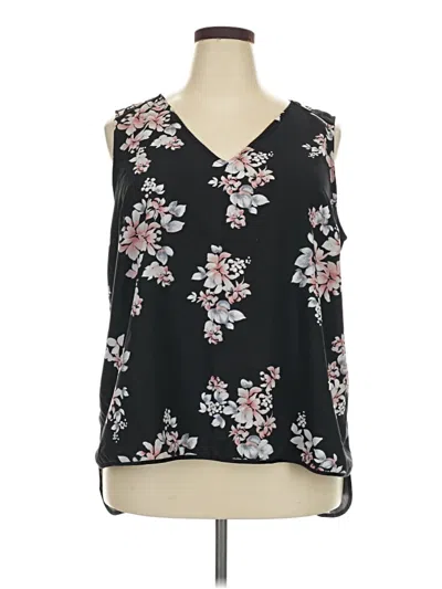 Pre-owned Lane Bryant Tank Top Black V-neck Tops