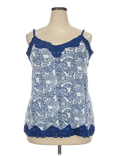 Pre-owned Lane Bryant Tank Top Blue Cold Shoulder Neckline Tops