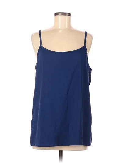 Pre-owned Lane Bryant Tank Top Blue Halter Neckline Tops