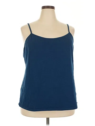 Pre-owned Lane Bryant Tank Top Blue Halter Neckline Tops