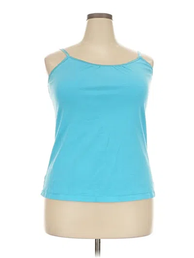 Pre-owned Lane Bryant Tank Top Blue Halter Neckline Tops