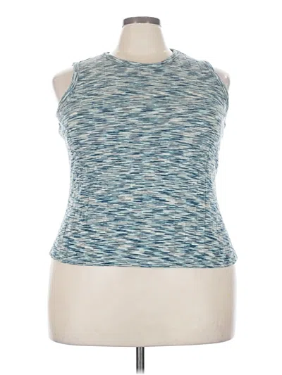 Pre-owned Lane Bryant Tank Top Blue Halter Neckline Tops