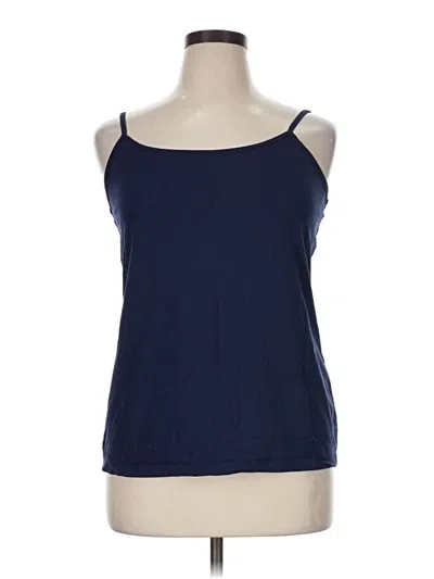 Pre-owned Lane Bryant Tank Top Blue Halter Neckline Tops