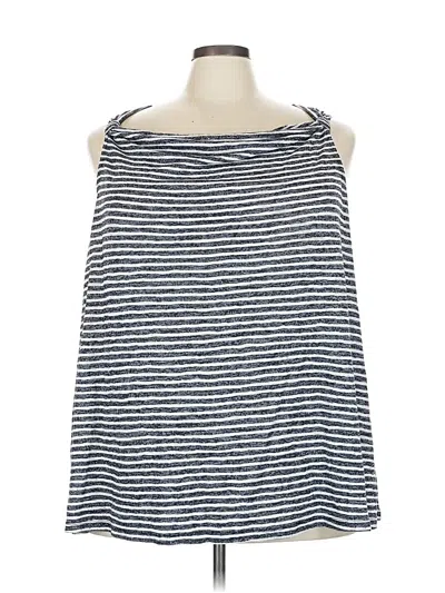 Pre-owned Lane Bryant Tank Top Blue Strapless Neckline Tops