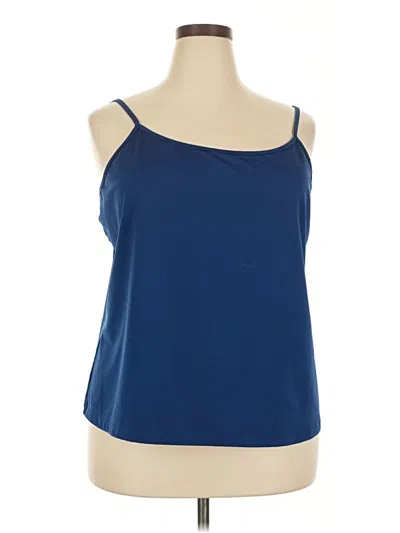 Pre-owned Lane Bryant Tank Top Blue Strapless Neckline Tops
