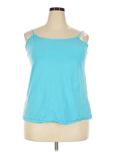Pre-owned Lane Bryant Tank Top Blue Strapless Neckline Tops