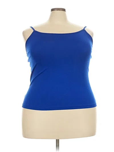 Pre-owned Lane Bryant Tank Top Blue Strapless Neckline Tops