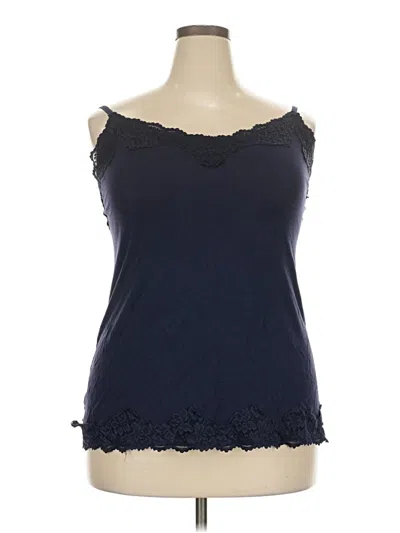 Pre-owned Lane Bryant Tank Top Blue Sweetheart Neckline Tops