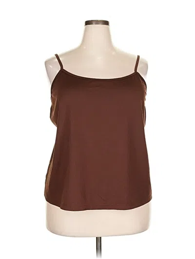 Pre-owned Lane Bryant Tank Top Brown Strapless Neckline Tops