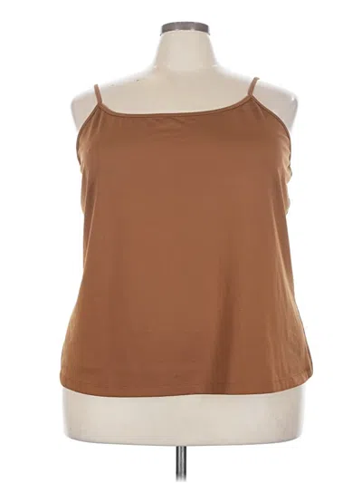 Pre-owned Lane Bryant Tank Top Brown Strapless Neckline Tops