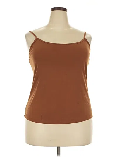 Pre-owned Lane Bryant Tank Top Brown Strapless Neckline Tops