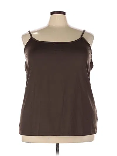 Pre-owned Lane Bryant Tank Top Brown Strapless Neckline Tops