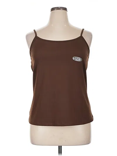 Pre-owned Lane Bryant Tank Top Brown Strapless Neckline Tops