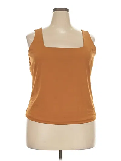 Pre-owned Lane Bryant Tank Top Brown Strapless Neckline Tops