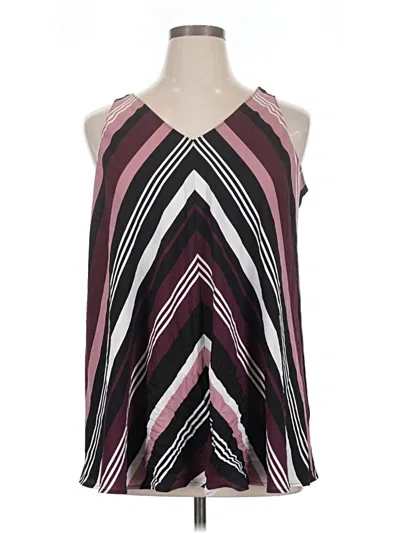 Pre-owned Lane Bryant Tank Top Burgundy Halter Neckline Tops