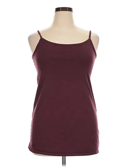 Pre-owned Lane Bryant Tank Top Burgundy Strapless Neckline Tops