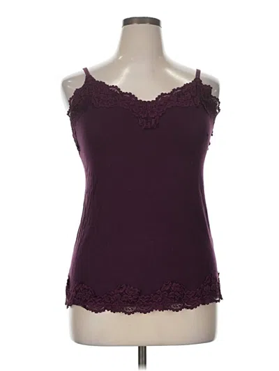 Pre-owned Lane Bryant Tank Top Burgundy Sweetheart Neckline Tops