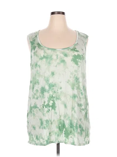 Pre-owned Lane Bryant Tank Top Green Halter Neckline Tops