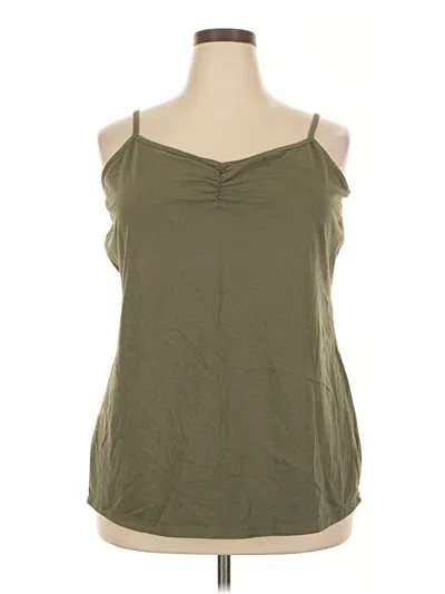 Pre-owned Lane Bryant Tank Top Green Strapless Neckline Tops