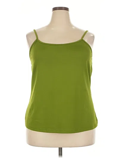 Pre-owned Lane Bryant Tank Top Green Strapless Neckline Tops
