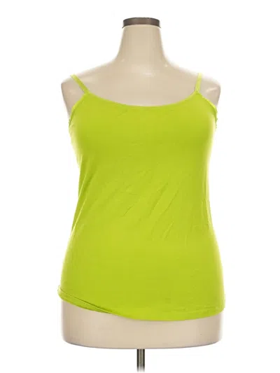 Pre-owned Lane Bryant Tank Top Green Strapless Neckline Tops