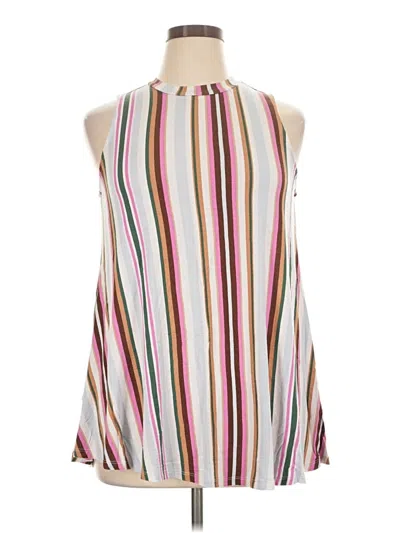 Pre-owned Lane Bryant Tank Top Ivory Halter Neckline Tops