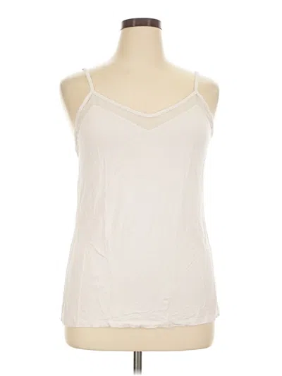 Pre-owned Lane Bryant Tank Top Ivory Halter Neckline Tops