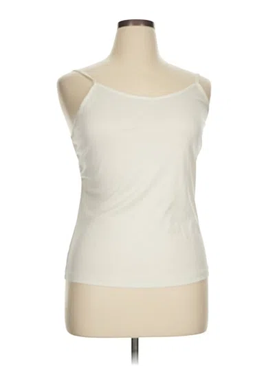 Pre-owned Lane Bryant Tank Top Ivory One Shoulder Neckline Tops