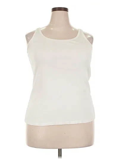 Pre-owned Lane Bryant Tank Top Ivory Strapless Neckline Tops