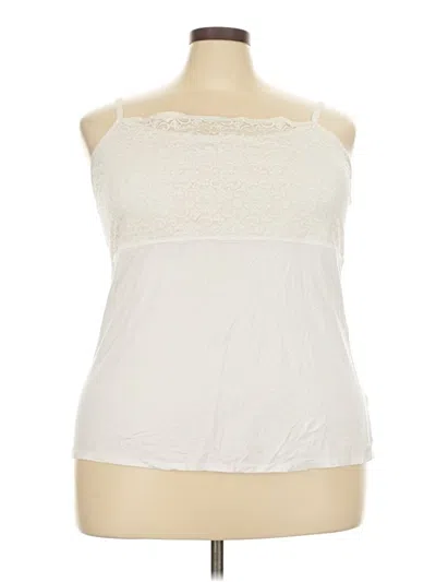 Pre-owned Lane Bryant Tank Top Ivory Strapless Neckline Tops