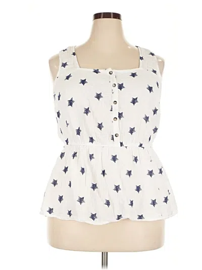 Pre-owned Lane Bryant Tank Top Ivory Strapless Neckline Tops